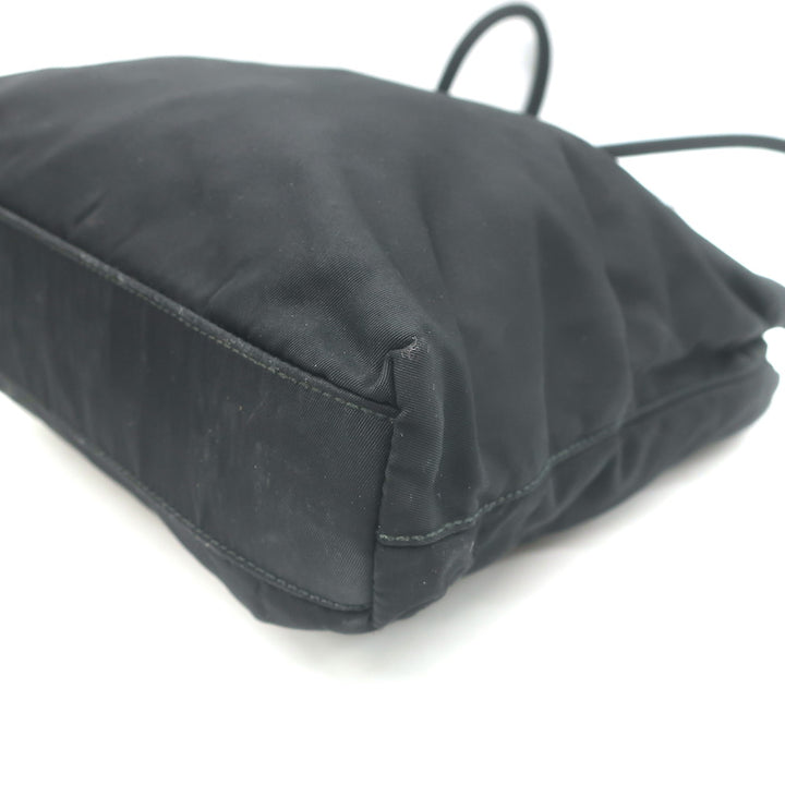 Vintage Prada Tessuto Nylon Small Shoulder Bag Black
