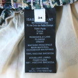Isabel Marant Etoile Florise Mini Dress Multicolor Printed Chiffon Size 34