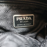 Vintage Prada Tessuto Nylon Small Shoulder Bag Black