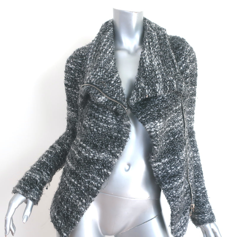 IRO Chanice Boucle Tweed Jacket Gray Wool-Blend Size 34