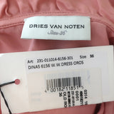 Dries Van Noten Dinas One-Shoulder Ruffled Midi Dress Rose Pink Size 36 NEW
