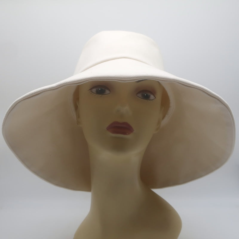 Janessa Leone Walker Bucket Hat Cream Cotton Twill Size Medium