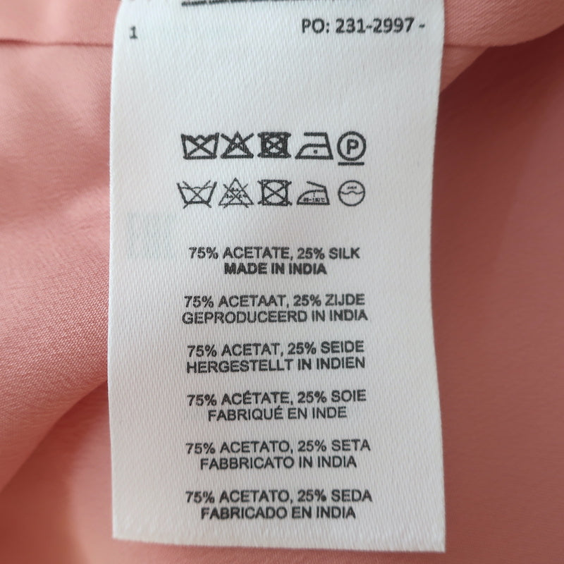 Dries Van Noten Dinas One-Shoulder Ruffled Midi Dress Rose Pink Size 36 NEW