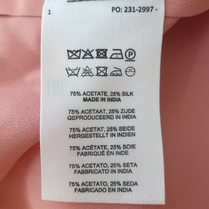 Dries Van Noten Dinas One-Shoulder Ruffled Midi Dress Rose Pink Size 36 NEW