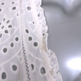 Poupette St Barth Bell Sleeve Mini Dress White Broderie Anglaise Size Small NEW