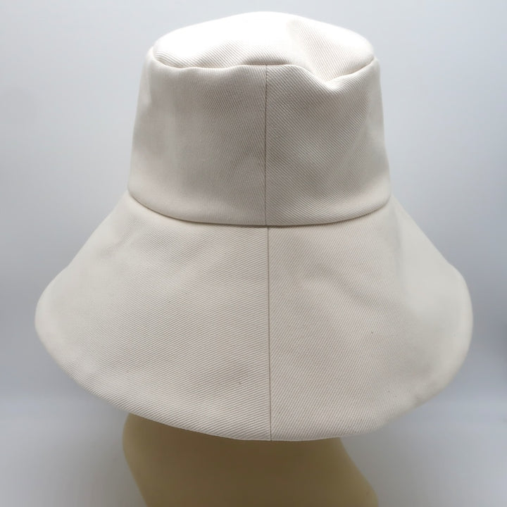 Janessa Leone Walker Bucket Hat Cream Cotton Twill Size Medium