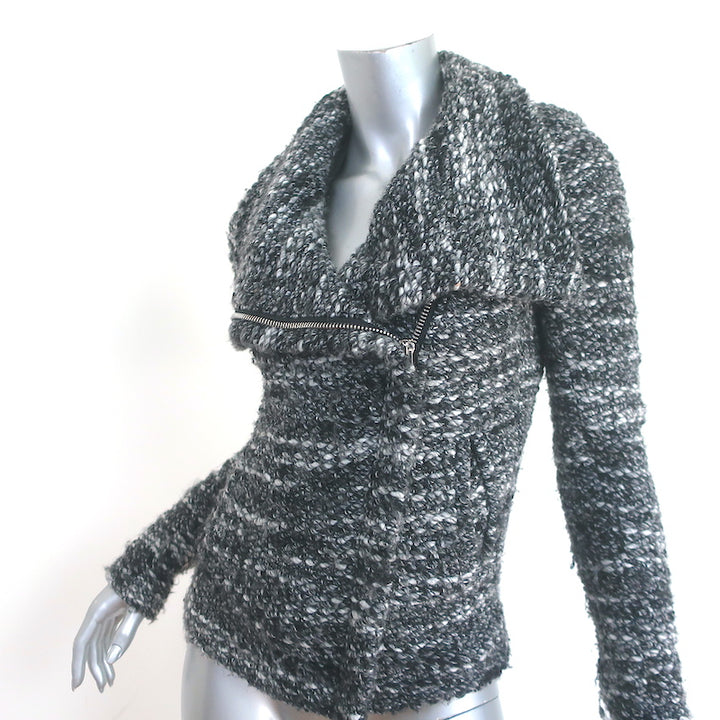 IRO Chanice Boucle Tweed Jacket Gray Wool-Blend Size 34