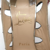 Christian Louboutin Circus City Spiked Cutout Pumps Beige Suede Size 36.5
