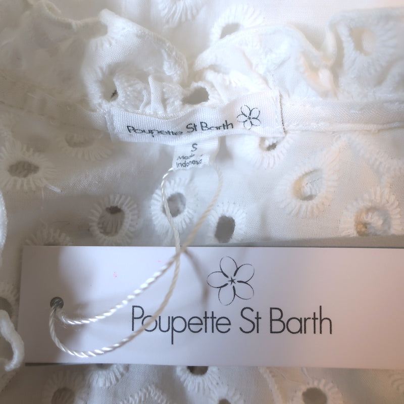Poupette St Barth Bell Broderie Anglaise mini dress Small, label
