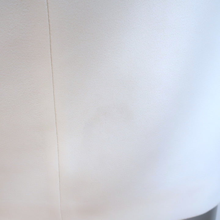 Alexander McQueen Embellished-Neck Sleeveless Mini Dress White Crepe Size 44
