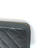 Chanel 16K Reissue L-Gusset Zip Around Wallet Black Quilted Leather