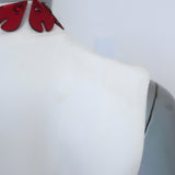 Alexander McQueen Embellished-Neck Sleeveless Mini Dress White Crepe Size 44