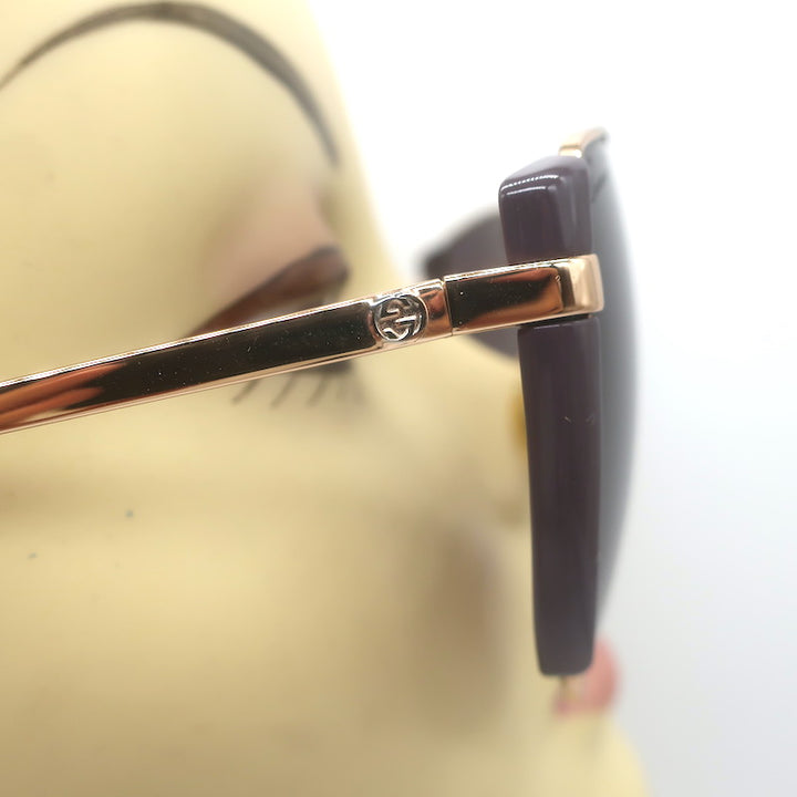 Gucci Oversize Cat Eye Sunglasses Rose Gold GG 2908/S DDBPR 60mm