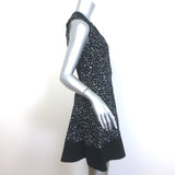 Proenza Schouler Splatter Paint Print Wrap-Effect Dress Black Crepe Size 2