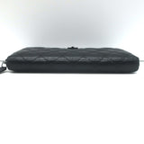 Chanel 16K Reissue L-Gusset Zip Around Wallet Black Quilted Leather