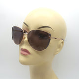Gucci Oversize Cat Eye Sunglasses Rose Gold GG 2908/S DDBPR 60mm
