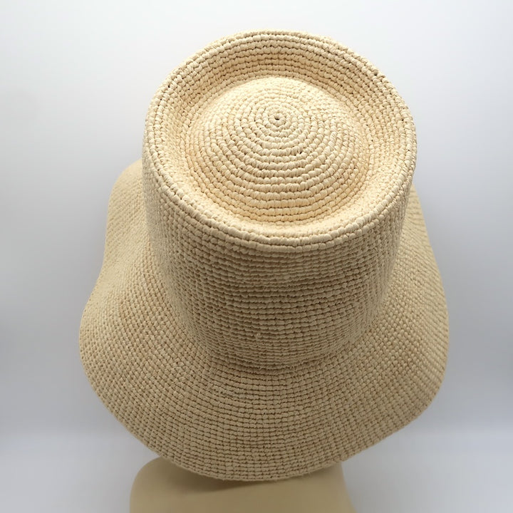 Janessa Leone Felix Straw Bucket Hat Natural Size Small