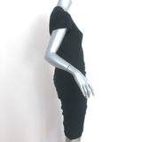 James Perse Classic Skinny T-Shirt Dress Navy Ruched Stretch Jersey Size 4