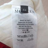 Alexander McQueen Embellished-Neck Sleeveless Mini Dress White Crepe Size 44