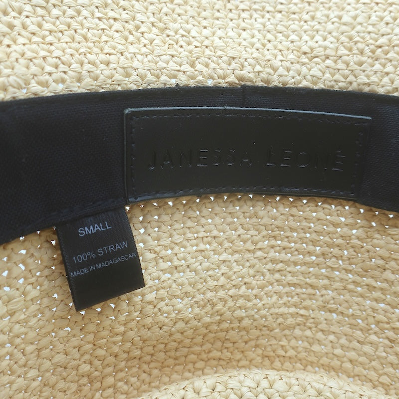 Janessa Leone Felix Straw Bucket Hat Natural Size Small