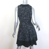 Proenza Schouler Splatter Paint Print Wrap-Effect Dress Black Crepe Size 2