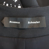 Proenza Schouler Splatter Paint Print Wrap-Effect Dress Black Crepe Size 2