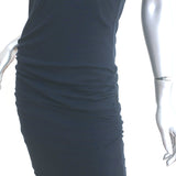 James Perse Classic Skinny T-Shirt Dress Navy Ruched Stretch Jersey Size 4