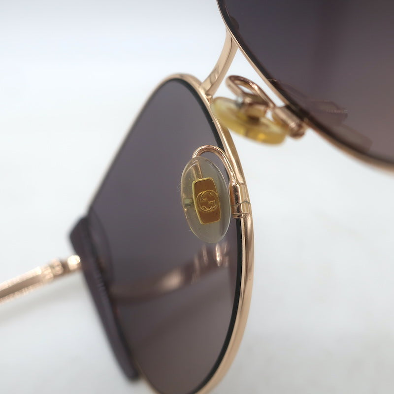 Gucci Oversize Cat Eye Sunglasses Rose Gold GG 2908/S DDBPR 60mm