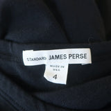 James Perse Classic Skinny T-Shirt Dress Navy Ruched Stretch Jersey Size 4