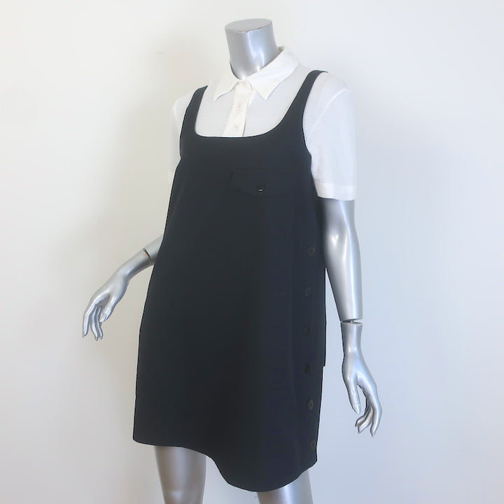 Lee Mathews Polo Shirt &amp; Davey Mini Dress Set Black &amp; White Size 0/Medium