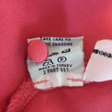 Ghost London Meryl Long Sleeve Midi Dress Pink Satin Size Extra Extra Small