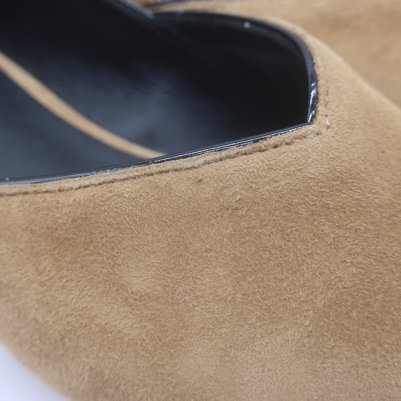 Toteme Everyday Square Toe Ballet Flats Caramel Suede Size 38