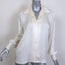 ANINE BING Mylah Shirt Ivory Silk Satin Size Small Long Sleeve Blouse