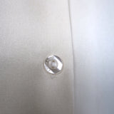 ANINE BING Mylah Shirt Ivory Silk Satin Size Small Long Sleeve Blouse