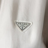 Prada Silk Twill Hooded Blouson Jacket Ivory Size 40