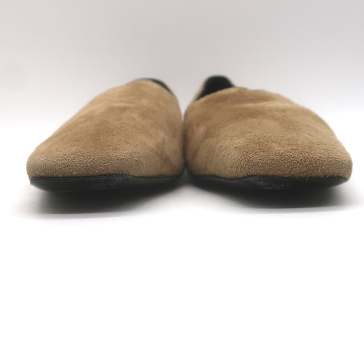 Toteme Everyday Square Toe Ballet Flats Caramel Suede Size 38