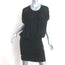 James Perse Pleated Blouson Mini Dress Black Ruched Stretch Jersey Size 4