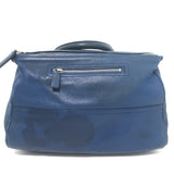 Givenchy Pandora medium navy leather crossbody with silver hardware, authentic pre-owned luxury