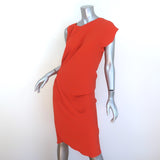 Zero + Maria Cornejo Asymmetric Dress Persimmon Silk Size 6