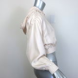 Prada Silk Twill Hooded Blouson Jacket Ivory Size 40