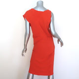 Zero + Maria Cornejo Asymmetric Dress Persimmon Silk Size 6