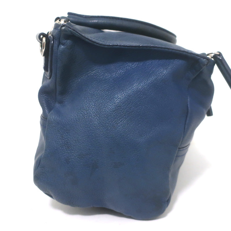 Givenchy medium Pandora crossbody, navy leather with silver hardware - authentic pre-owned luxury bag