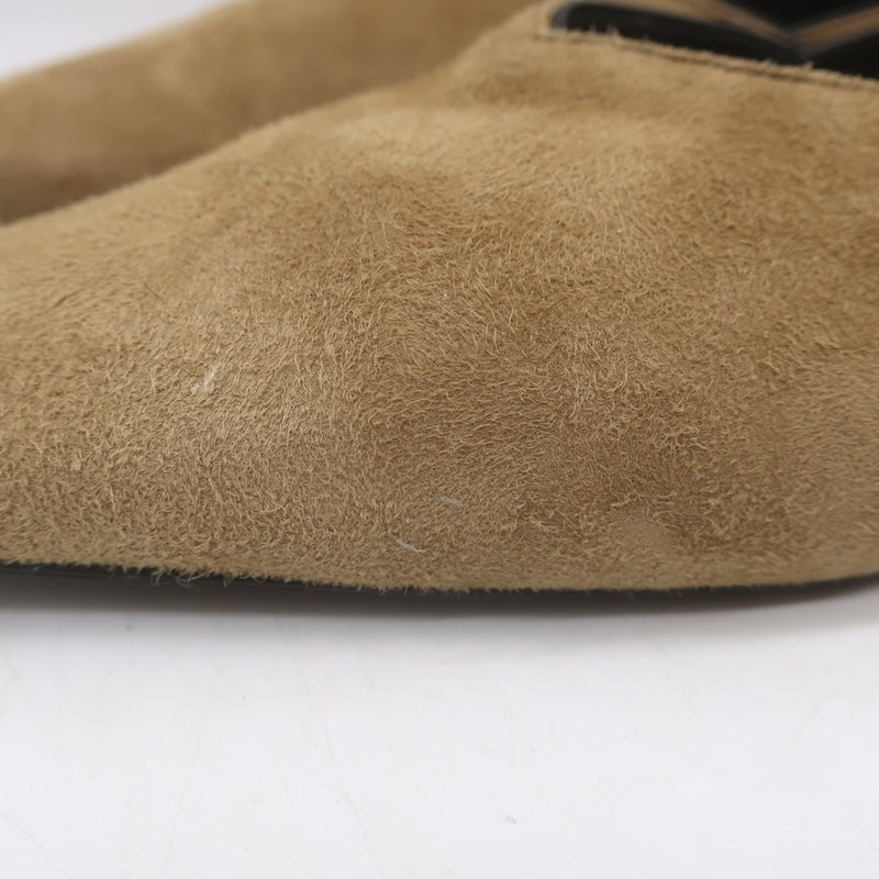 Toteme Everyday Square Toe Ballet Flats Caramel Suede Size 38