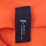 Zero + Maria Cornejo Asymmetric Dress Persimmon Silk Size 6