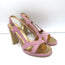Vintage Gucci Crisscross Sandals Lilac Suede Size 7 Platform Slingback Heels