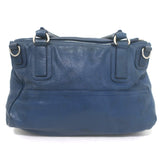 Givenchy Medium Pandora crossbody bag in navy leather with silver hardware, pre-owned and authentic luxury