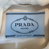 Prada Silk Twill Hooded Blouson Jacket Ivory Size 40