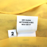 Ulla Johnson Mini Dress Brienne Yellow Floral Print Cotton-Silk Size 2