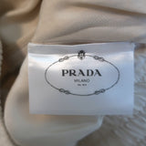Prada Silk Twill Hooded Blouson Jacket Ivory Size 40