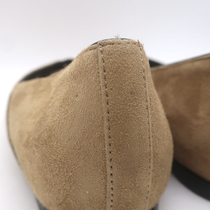 Toteme Everyday Square Toe Ballet Flats Caramel Suede Size 38